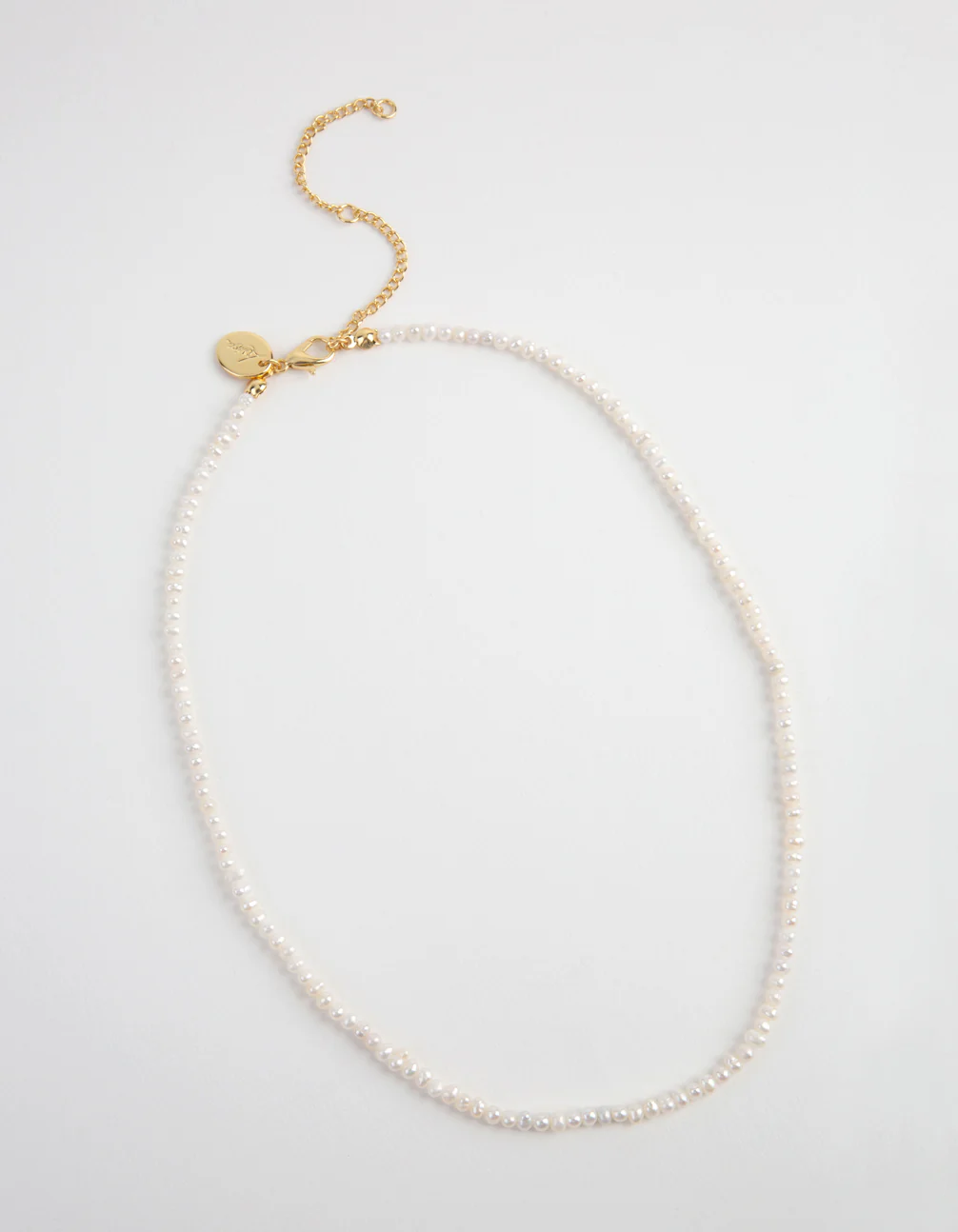 Gold Mini Freshwater Pearl Necklace - Image 2