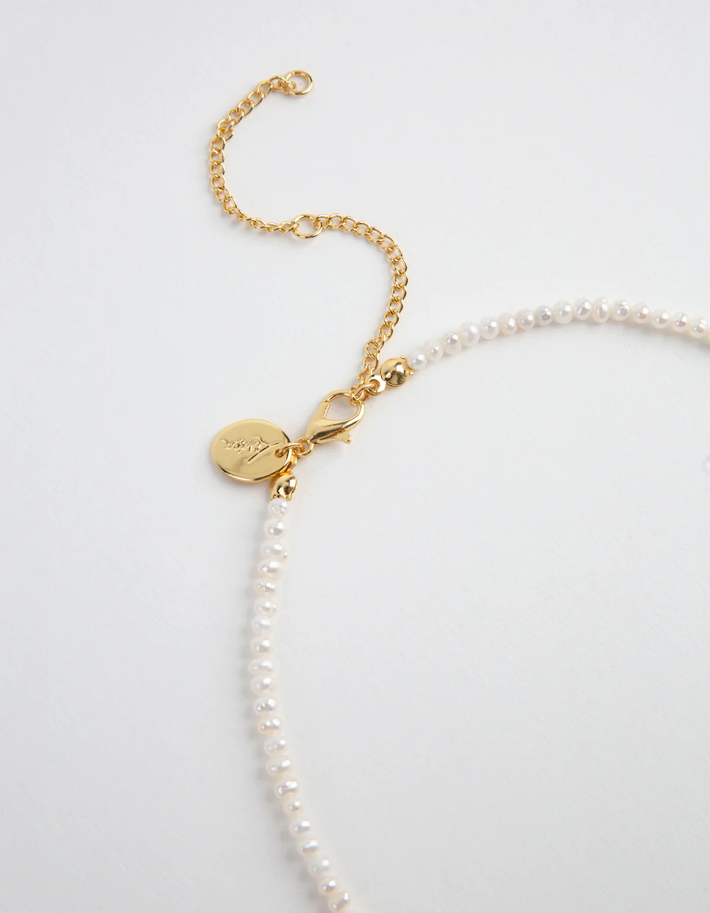 Gold Mini Freshwater Pearl Necklace - Image 3