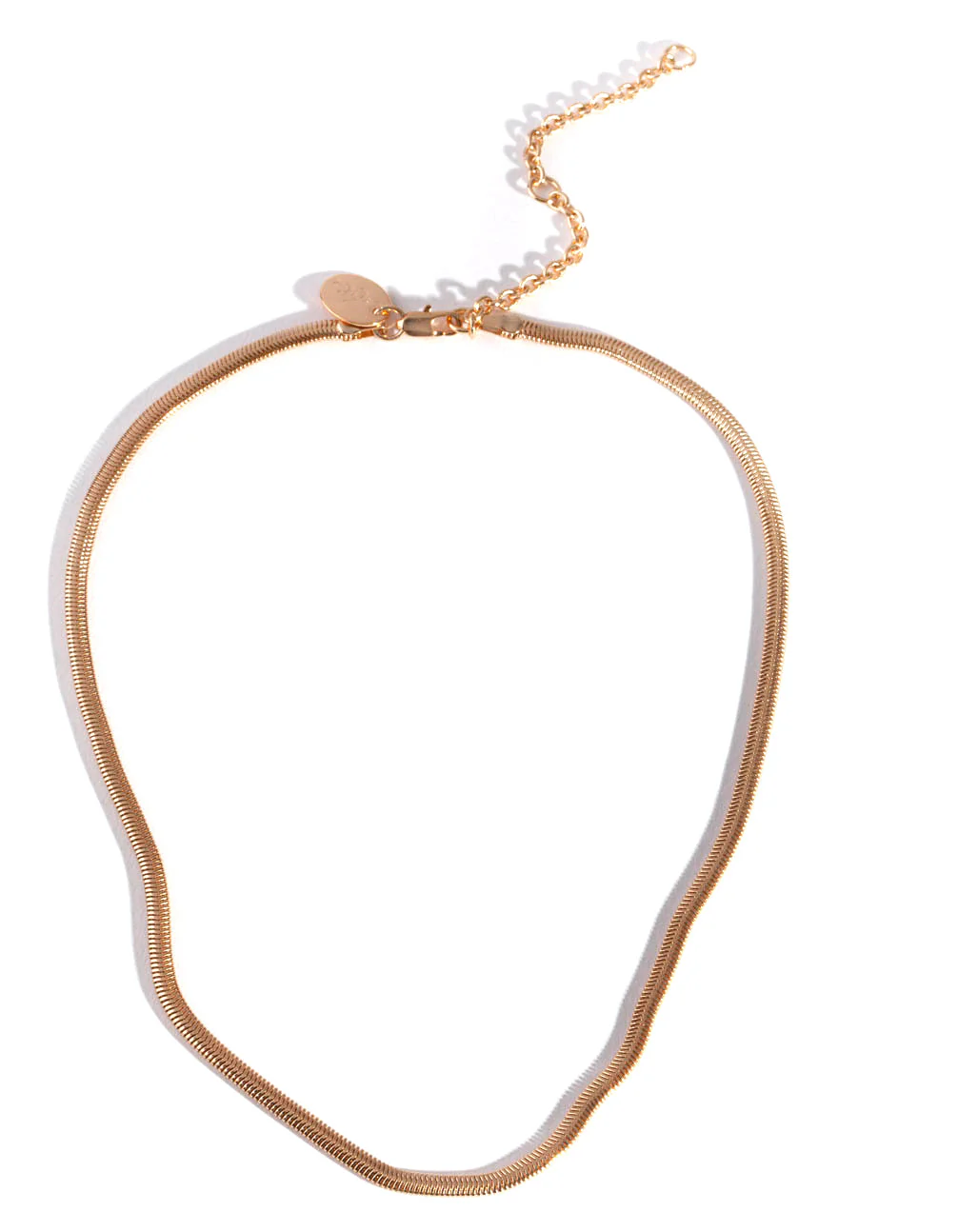 Real Gold Plated 35cm Flat Snake Necklace - Image 3