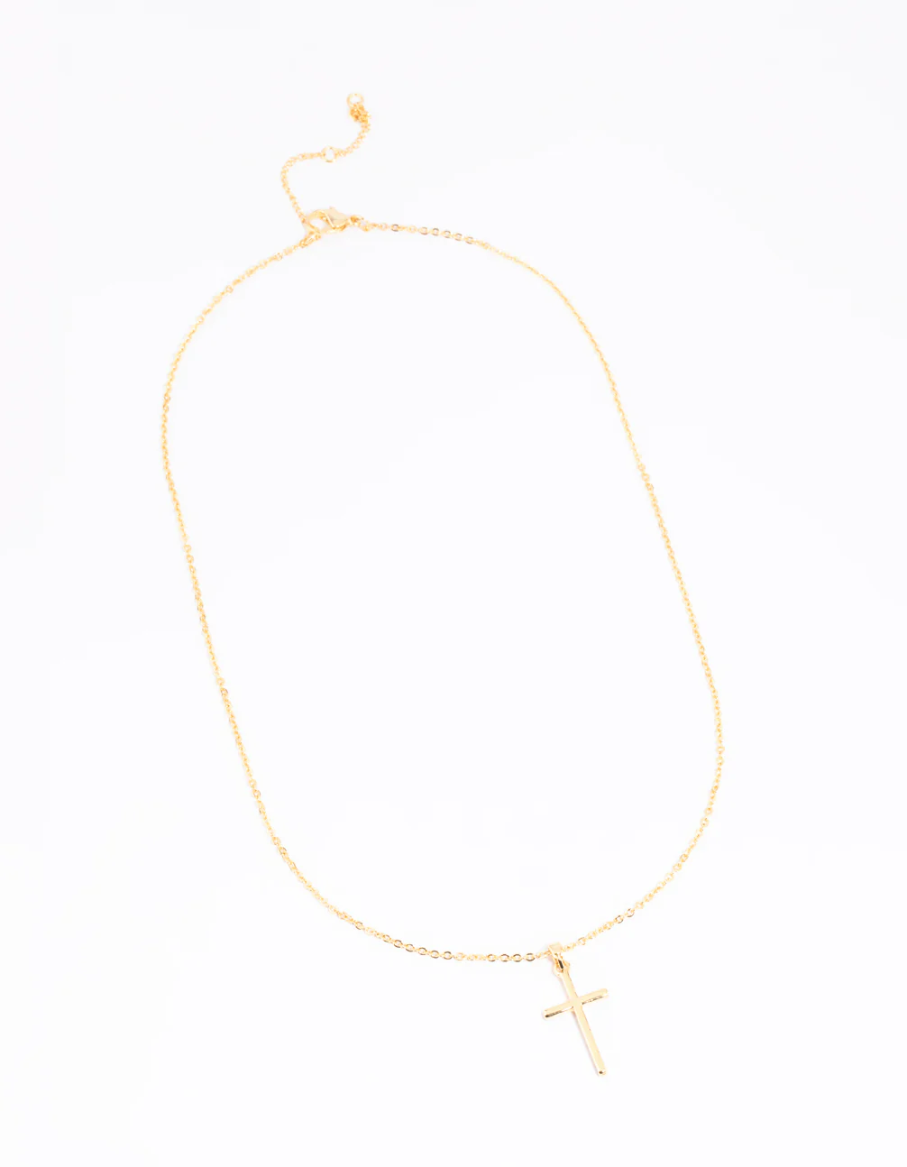 Gold Plated 45cm Cross Necklace - Image 2