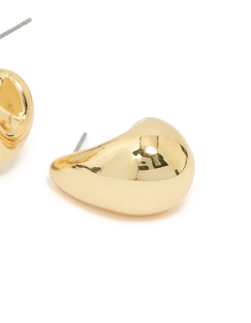 Gold Plated Bubble Drop Stud Earrings - Image 3