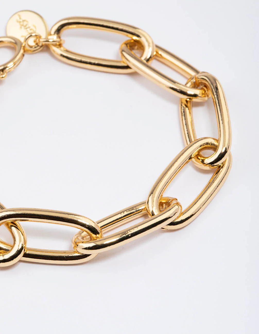 Gold Plated Classic Oval Link Bracelet - Image 2