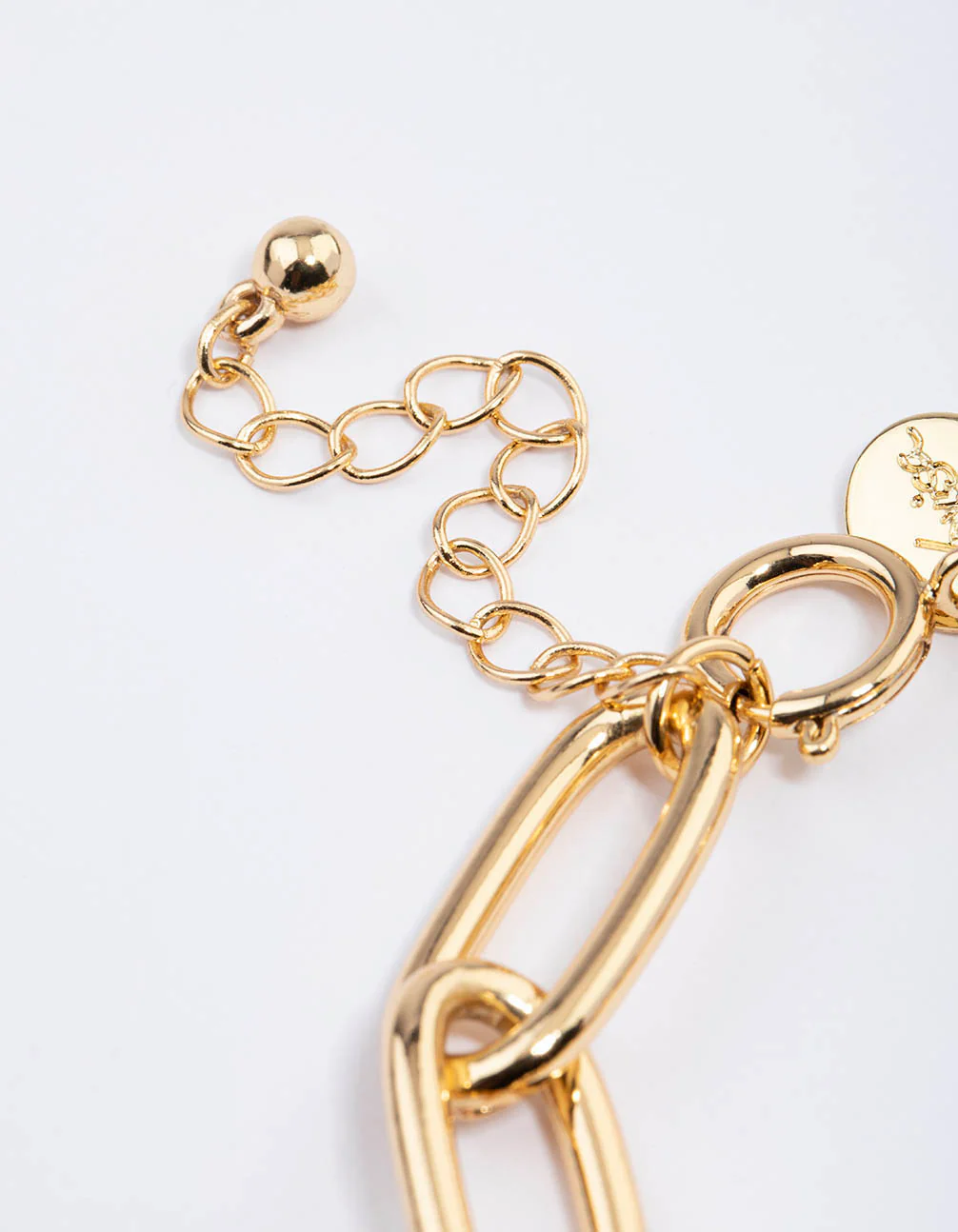 Gold Plated Classic Oval Link Bracelet - Image 3