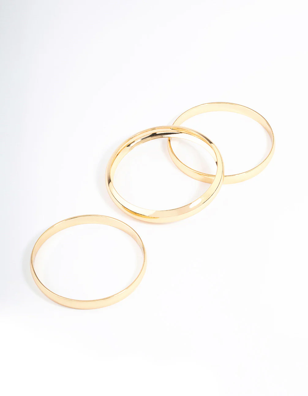 Gold Plated Classic Medium Smooth Bangle Pack