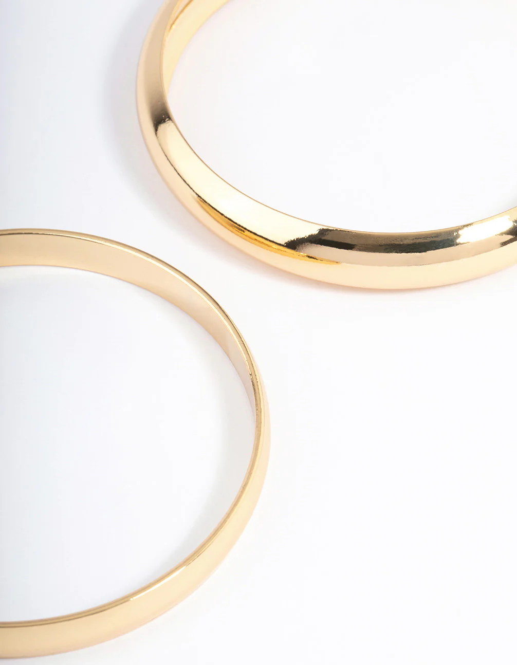 Gold Plated Classic Medium Smooth Bangle Pack - Image 2