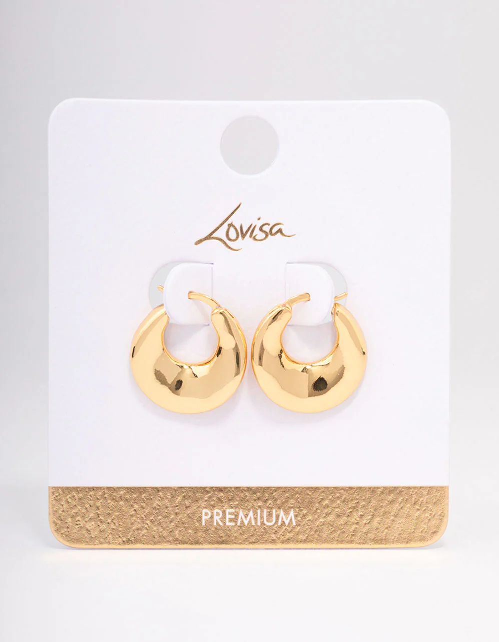 Gold Plated Small Hoop Earrings - Image 3