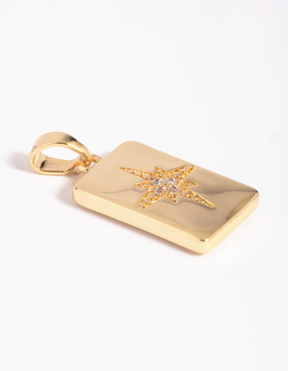Gold Plated Celestial Charm with Cubic Zirconia - Image 2