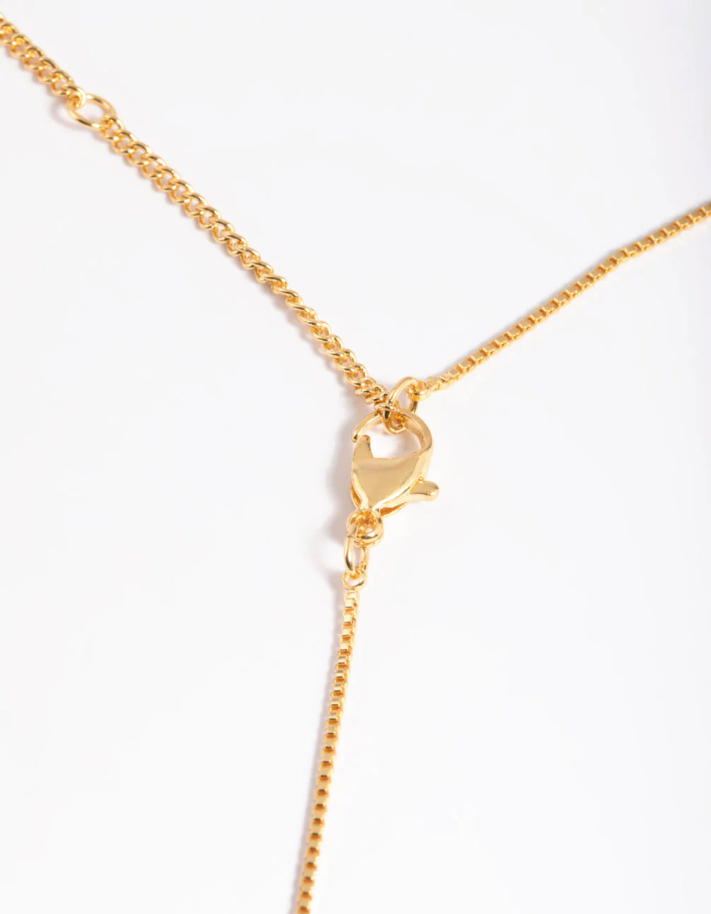 Gold Plated Cubic Zirconia Cross Chain Necklace - Image 4