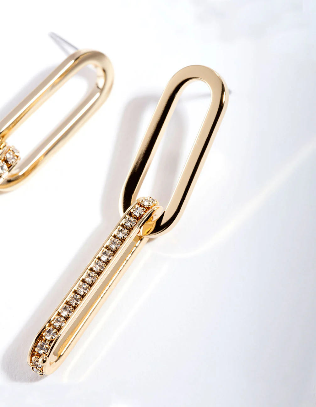 Gold Plated Drop Earrings - Image 3