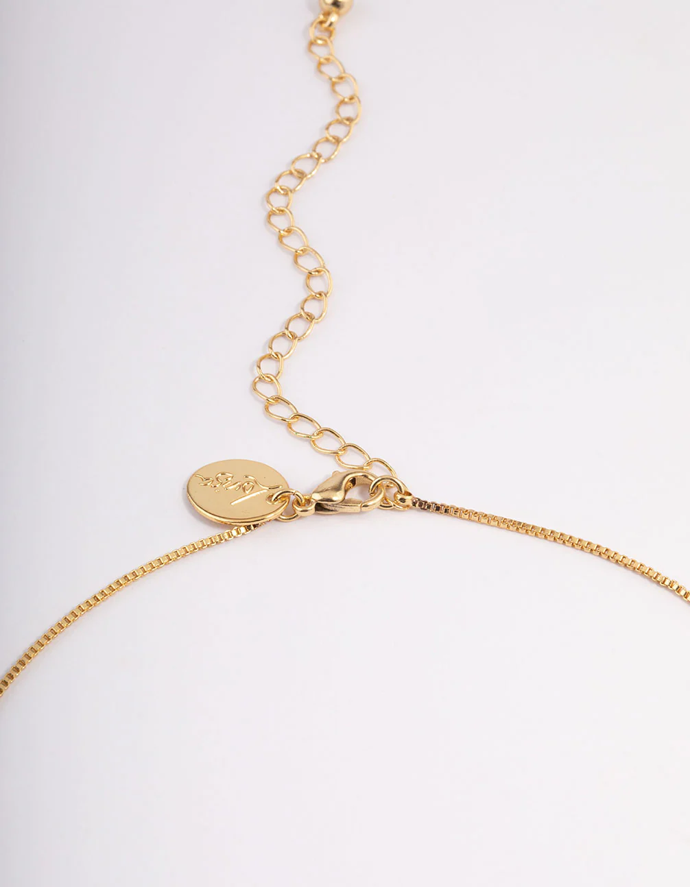 Gold Plated Diamante Cross Fine Chain Necklace - Image 3