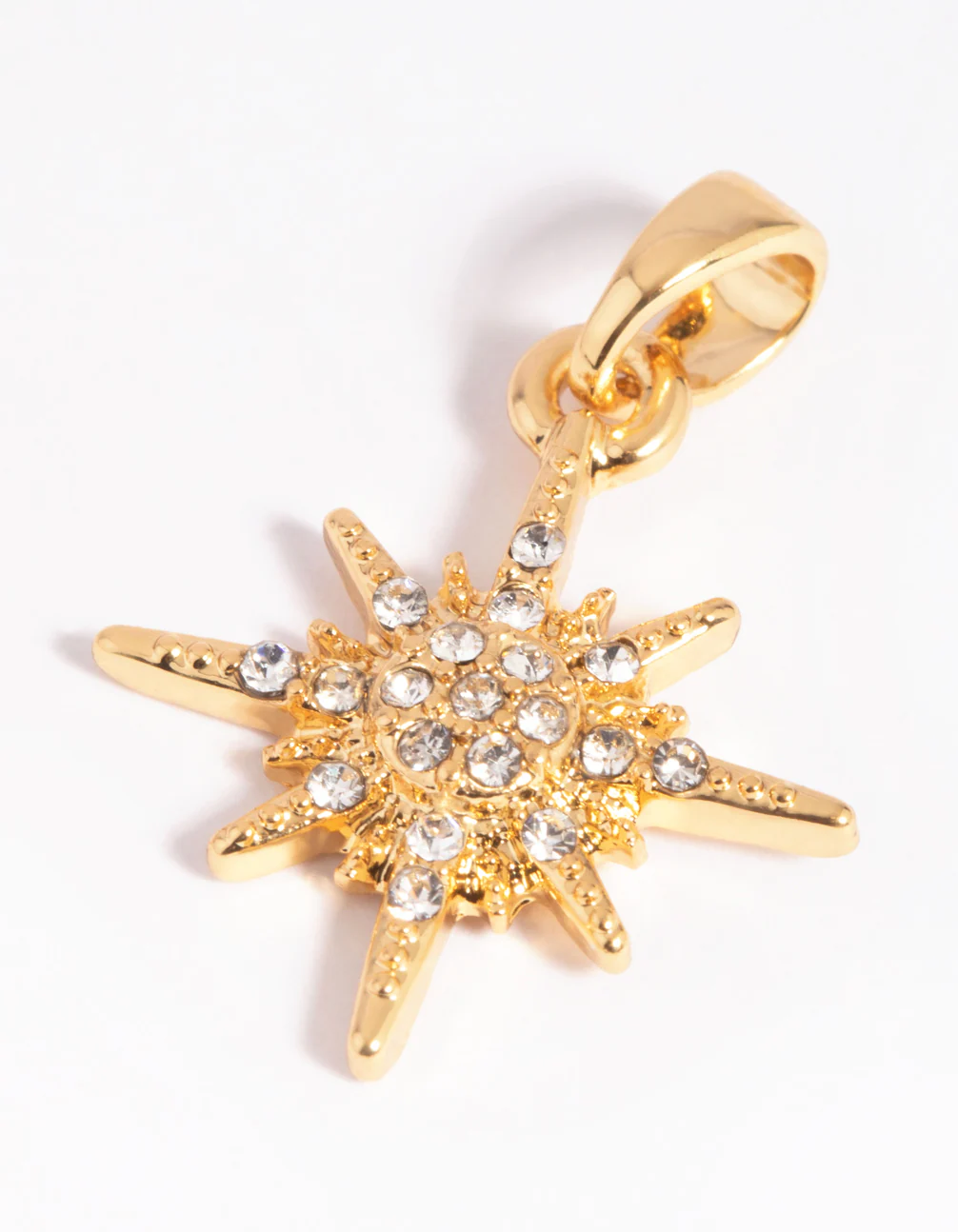 Gold Plated Diamante Starburst Charm - Image 3