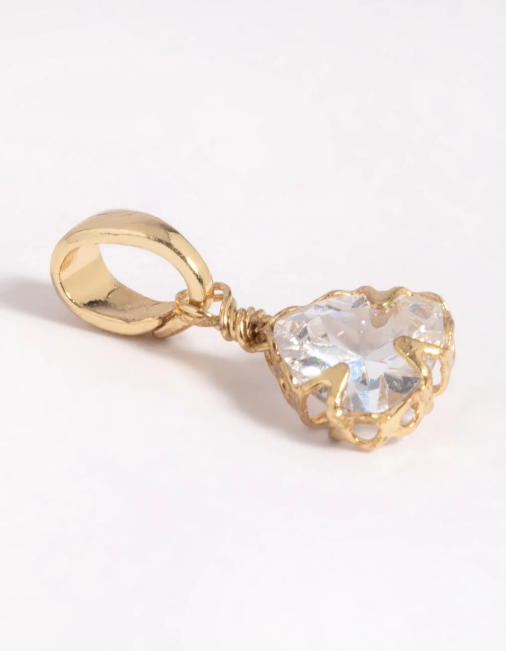 Gold Plated Diamante Triangle Charm - Image 2