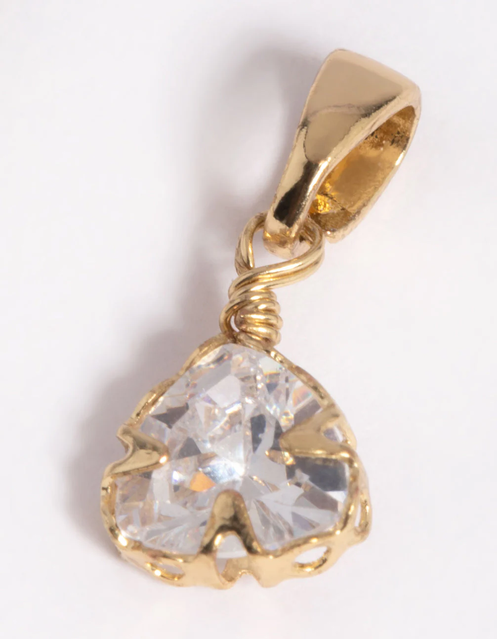 Gold Plated Diamante Triangle Charm - Image 3