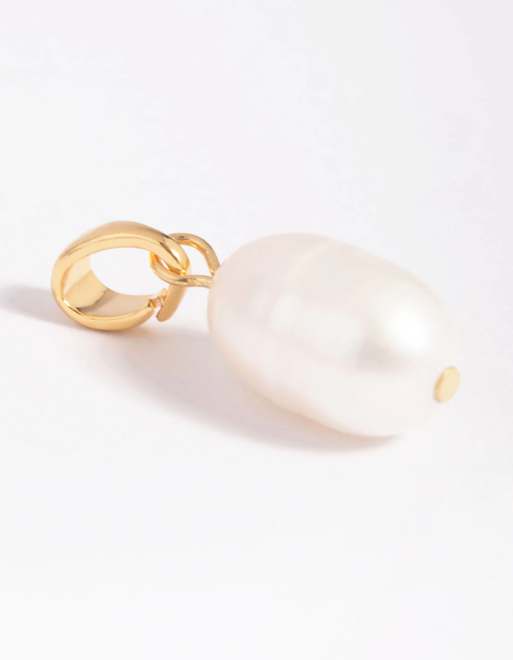 Gold Plated Charm with Freshwater Pearl - Image 2