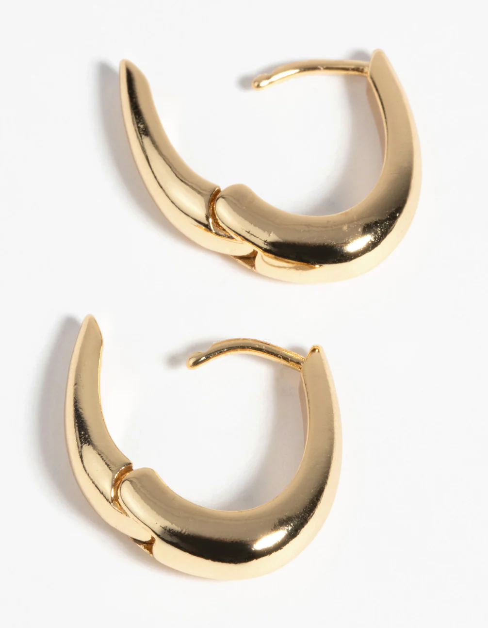 Gold Plated Small Huggie Hoop Earrings - Image 2