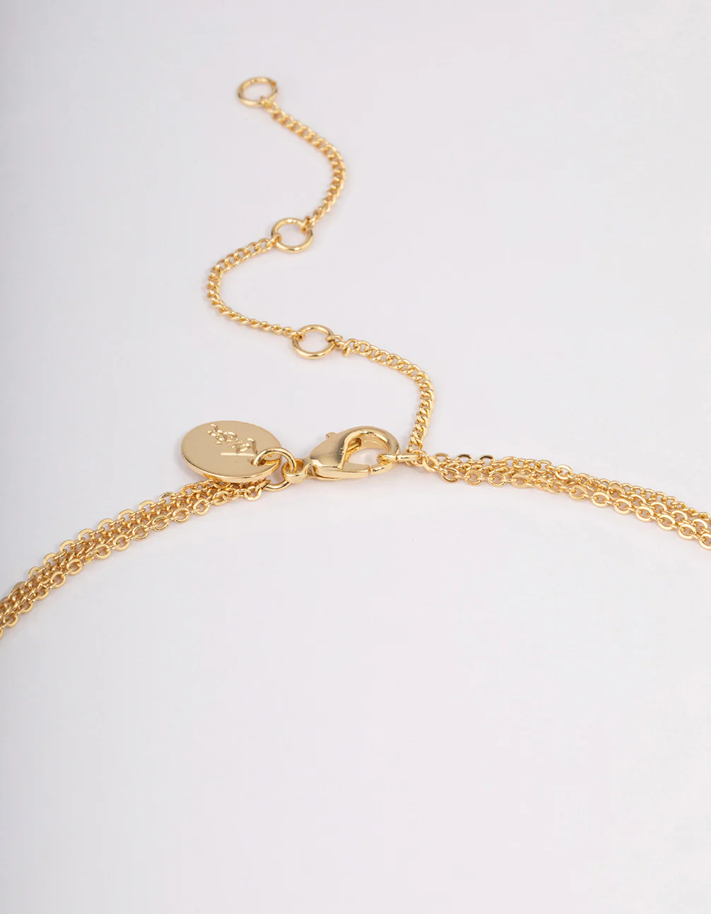 Gold Plated Layer Bar & Cross Layered Necklace - Image 3