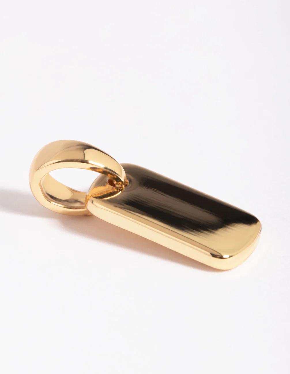 Gold Plated Mini Tag Charm - Image 2