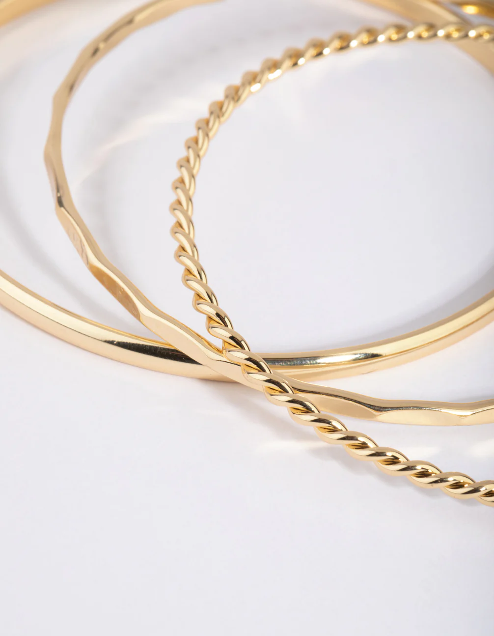 Gold Plated Mixed Bangle Pack - Image 2