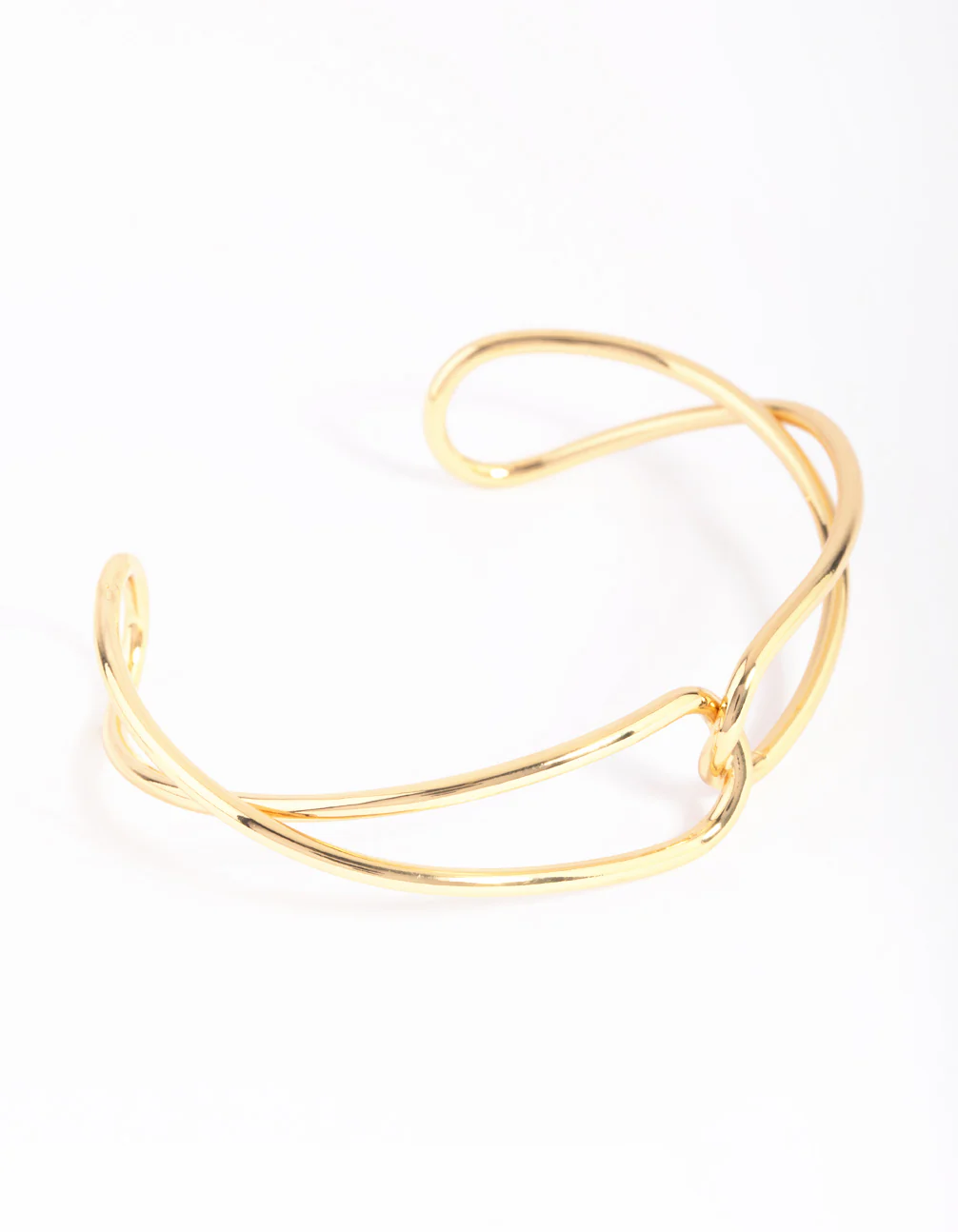 Gold Plated Knot Cuff Bracelet - Image 3