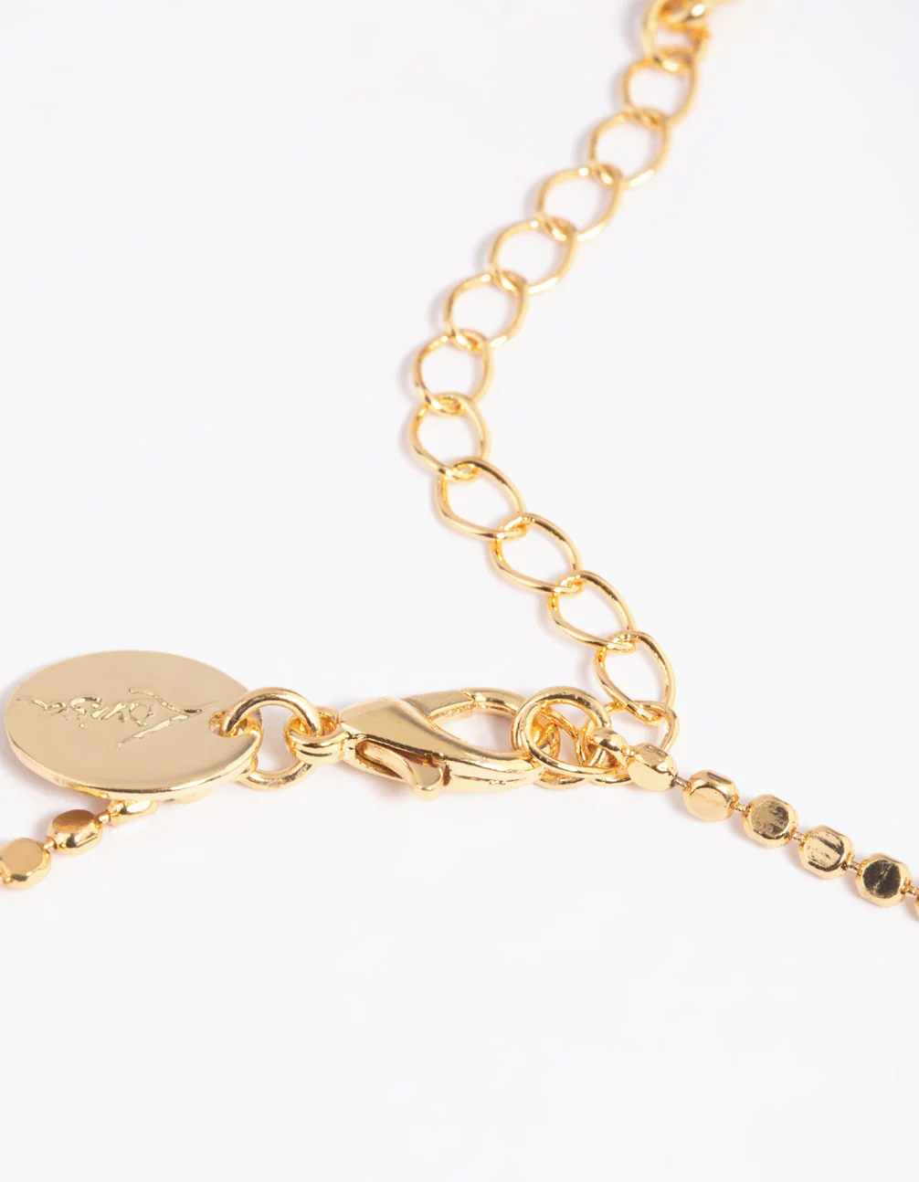 Gold Plated Oval Chain Anklet Set - Image 3