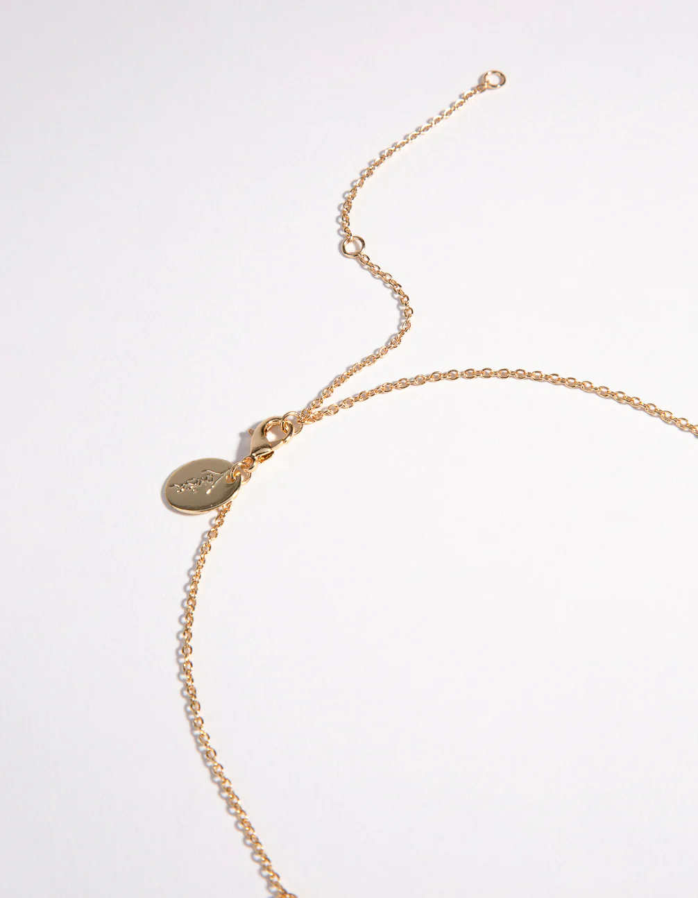 Gold Plated Pearl & Disc Necklace - Image 3
