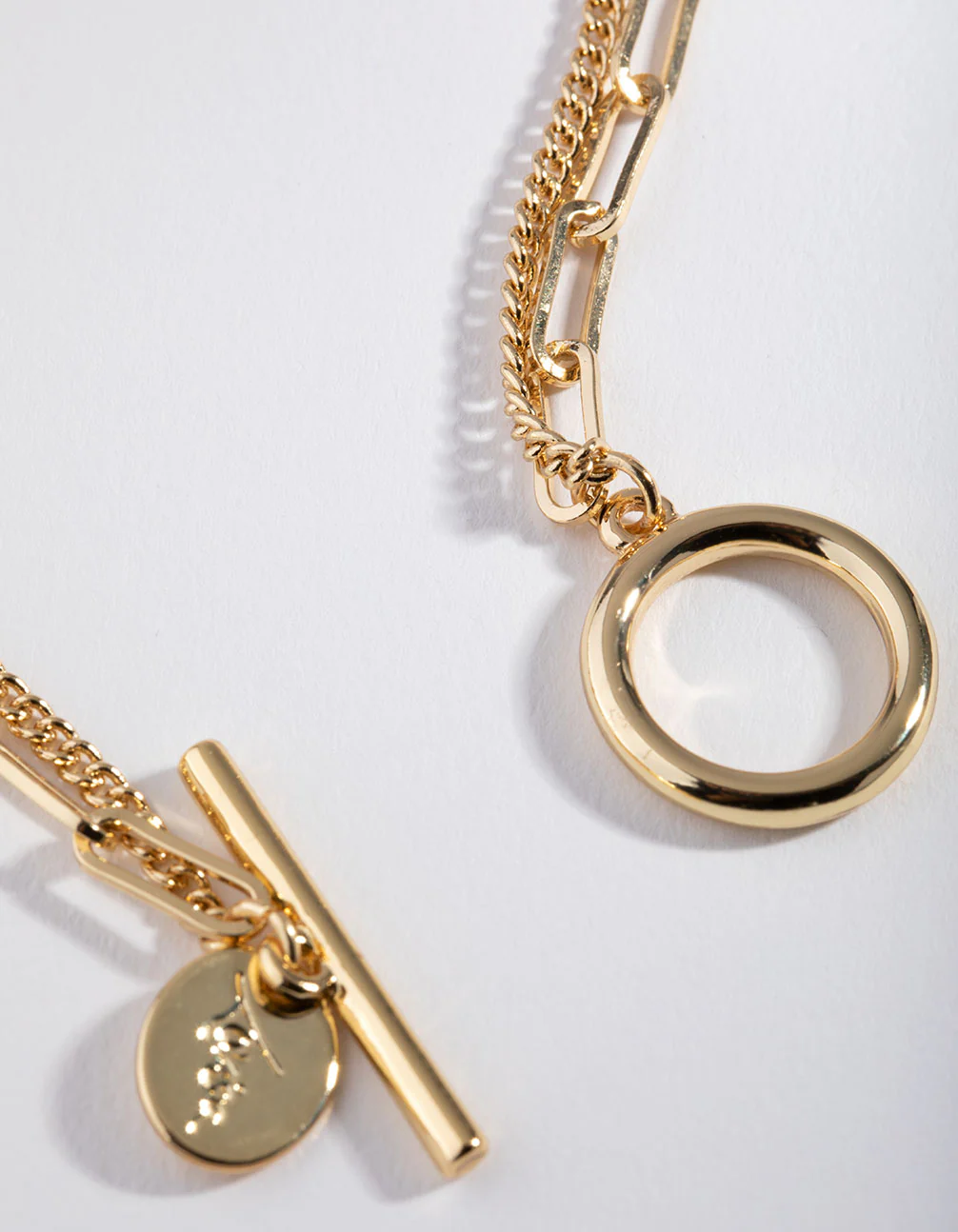 Gold Rectangle Link Bracelet - Image 3