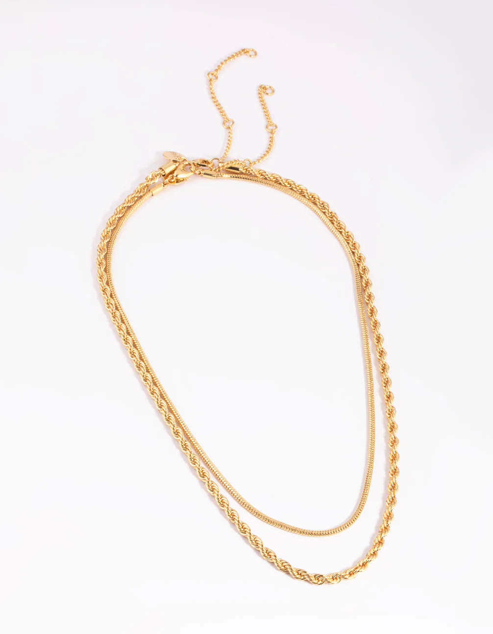 Gold Plated Twisted Snake Chain Necklace - Image 2