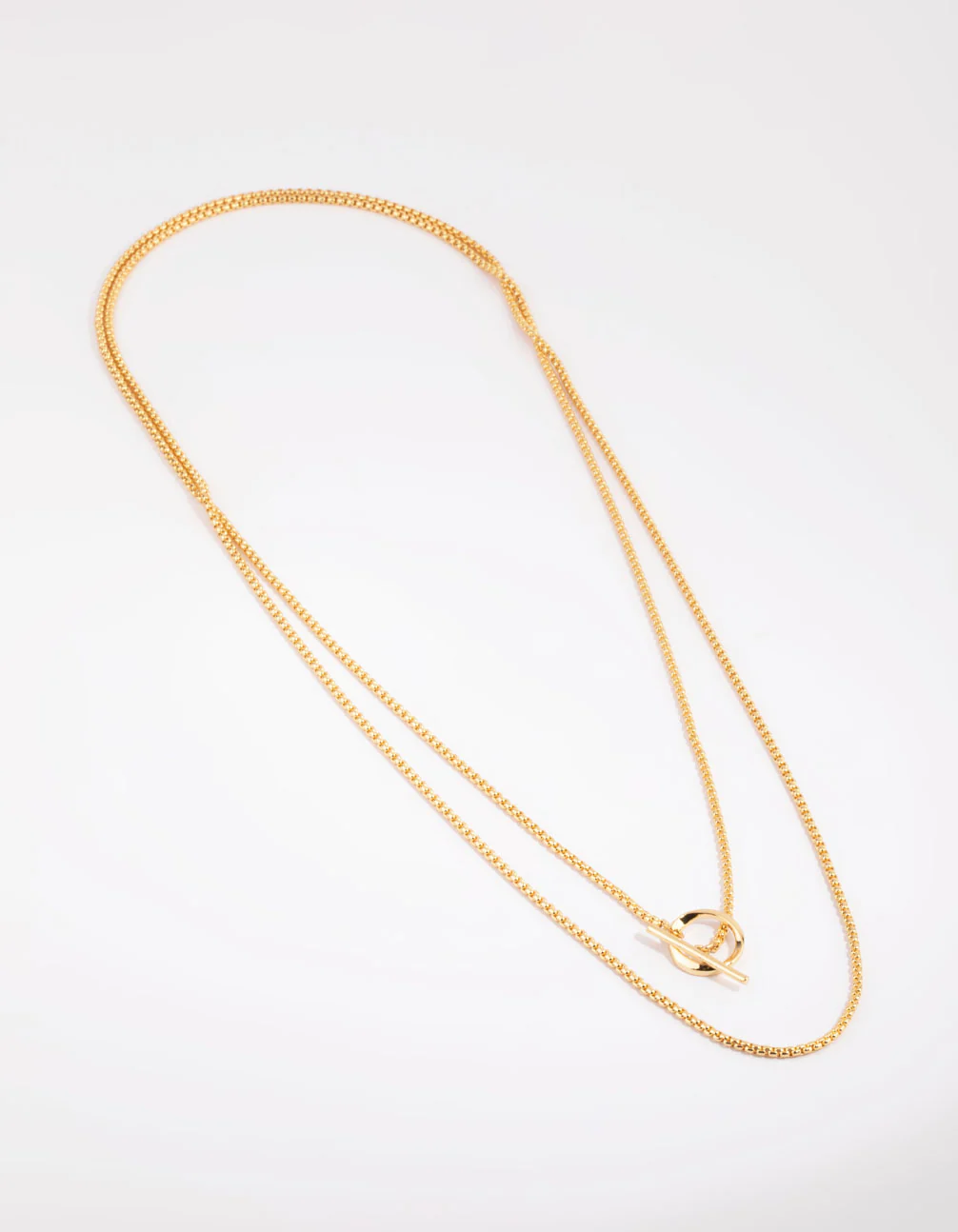 Gold Plated Rope Chain Fob Necklace - Image 2