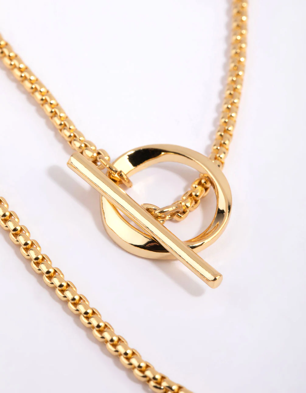Gold Plated Rope Chain Fob Necklace - Image 3