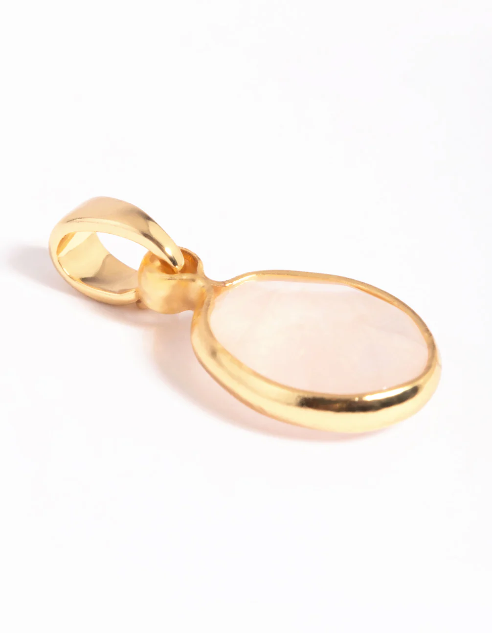 Gold Plated Charm with Rose Quartz - Image 2