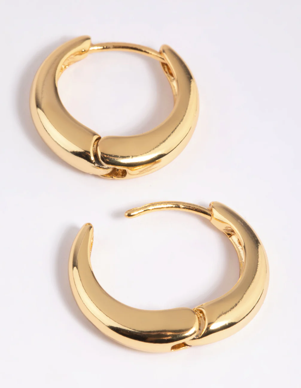 Gold Plated Small Huggie Hoop Earrings - Image 4