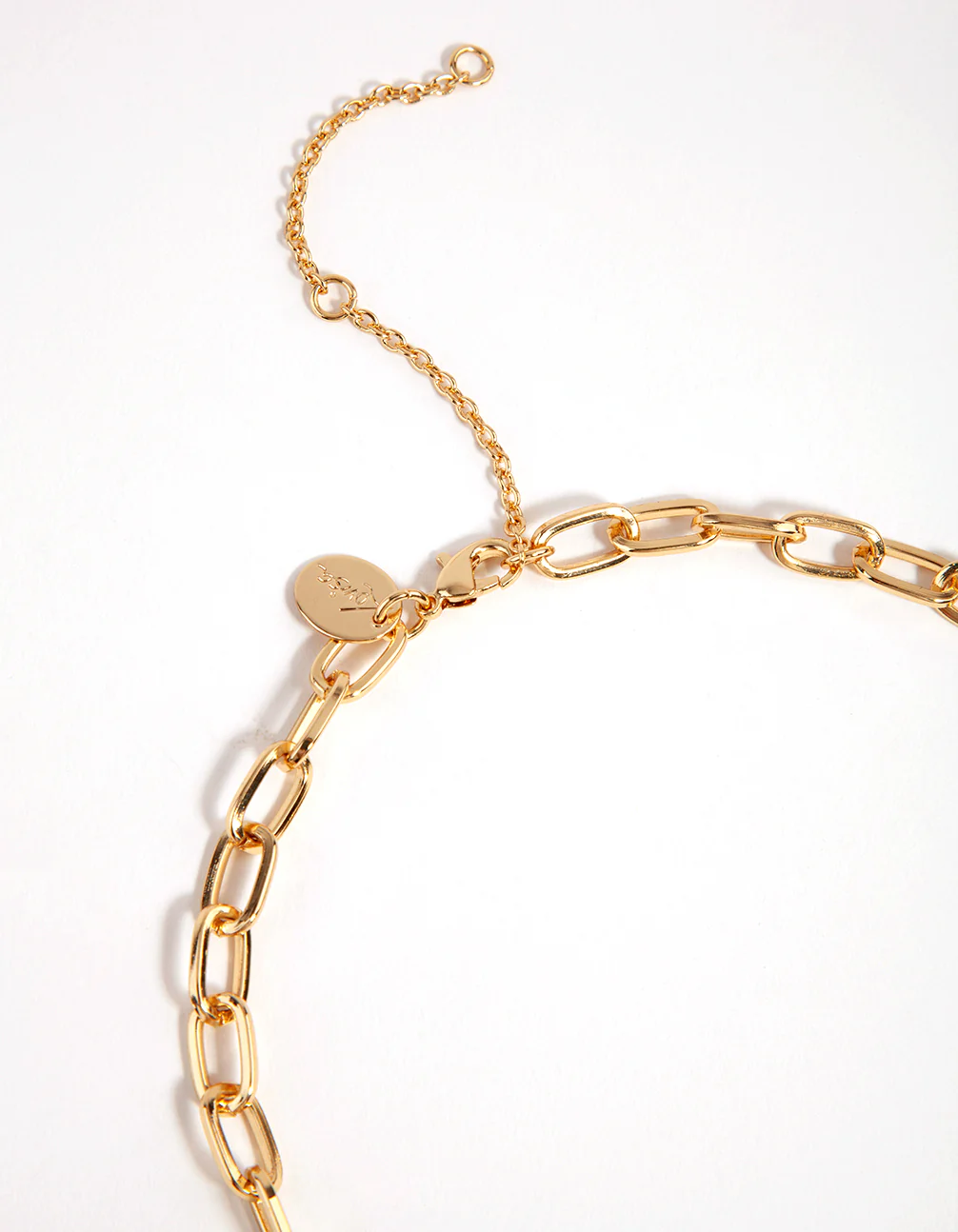 Gold Small Rectangle Link Choker - Image 3
