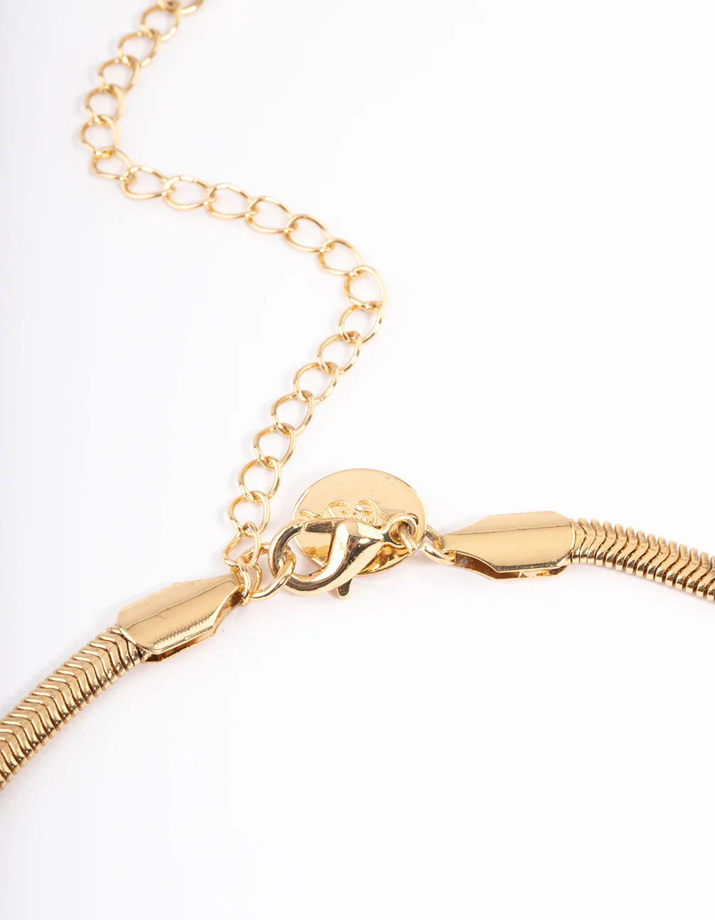 Gold Plated Snake Chain Freshwater Pearl Drop Necklace - Image 3