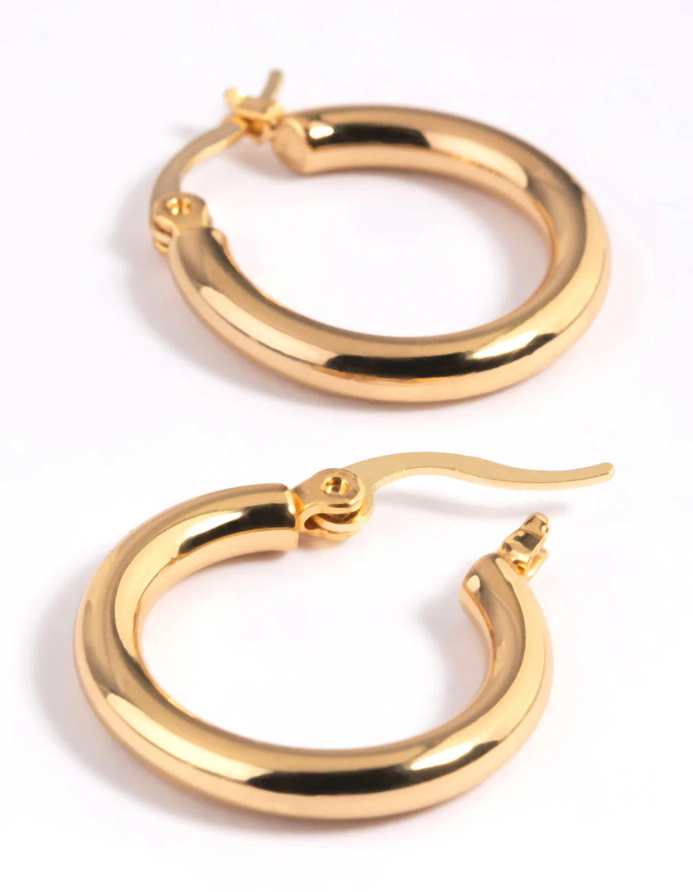 Gold Plated Thin Hoop Earrings - Image 5