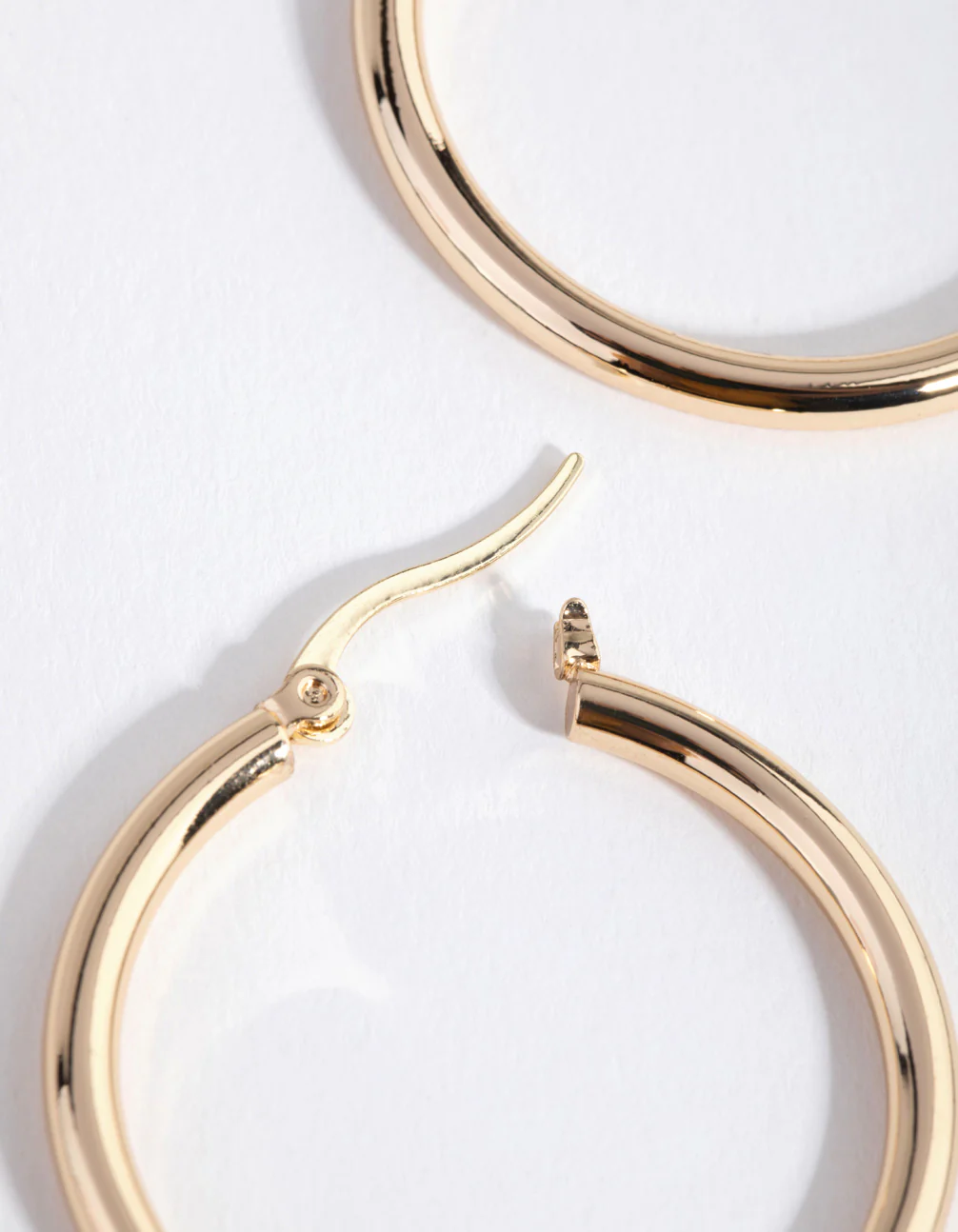 Gold Plated Large Hoop Earrings - Image 4
