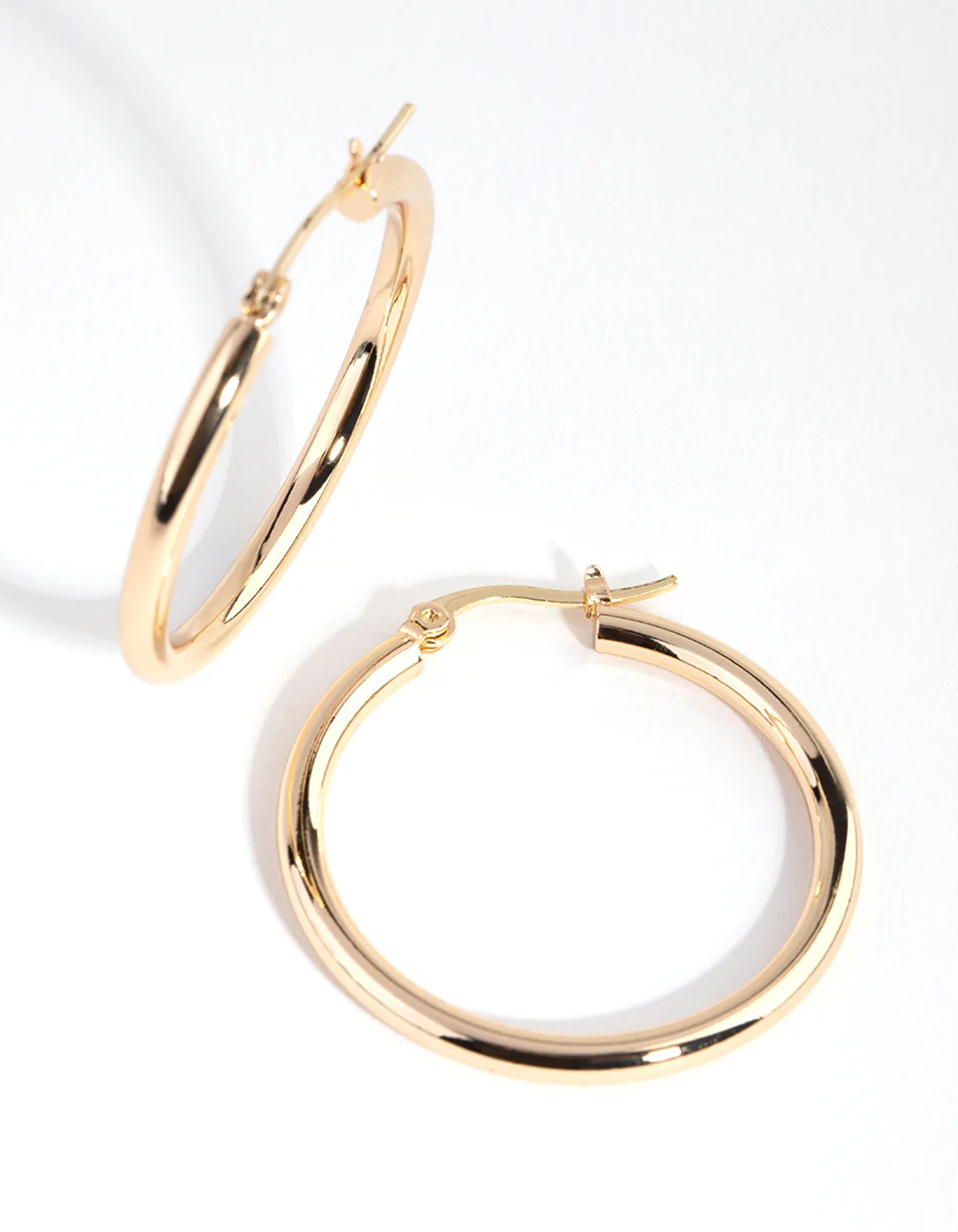 Gold Plated Large Hoop Earrings - Image 5