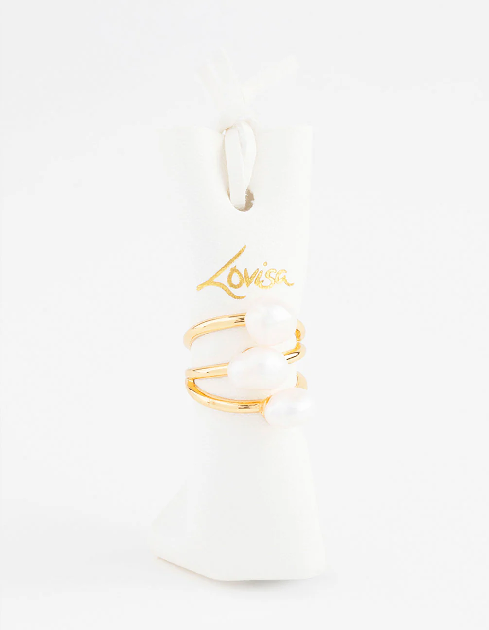 Gold Plated Triple Pear Cluster Ring - Image 3