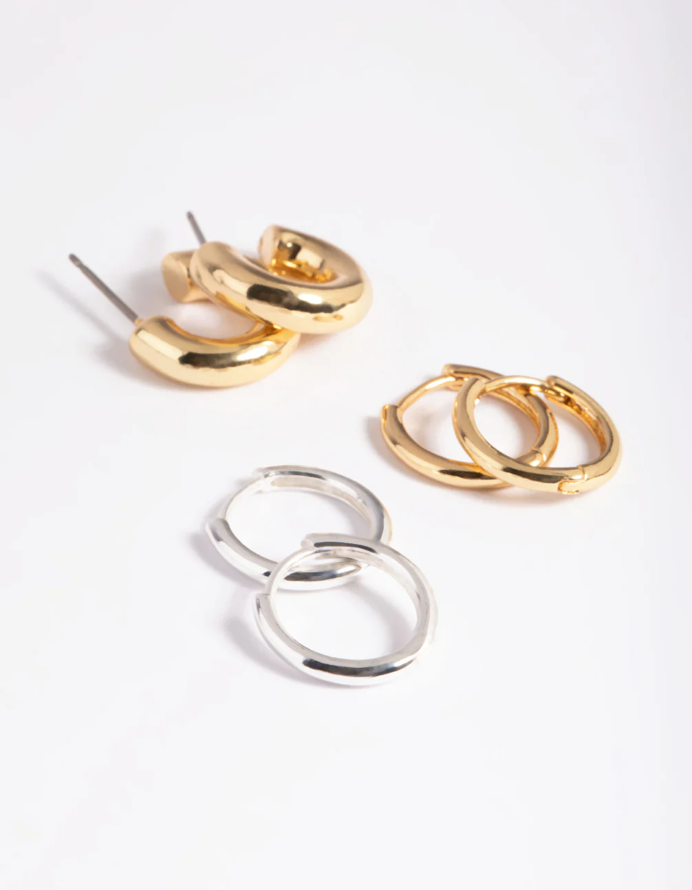 Gold & Silver Plated Hoop Earring Pack - Image 4