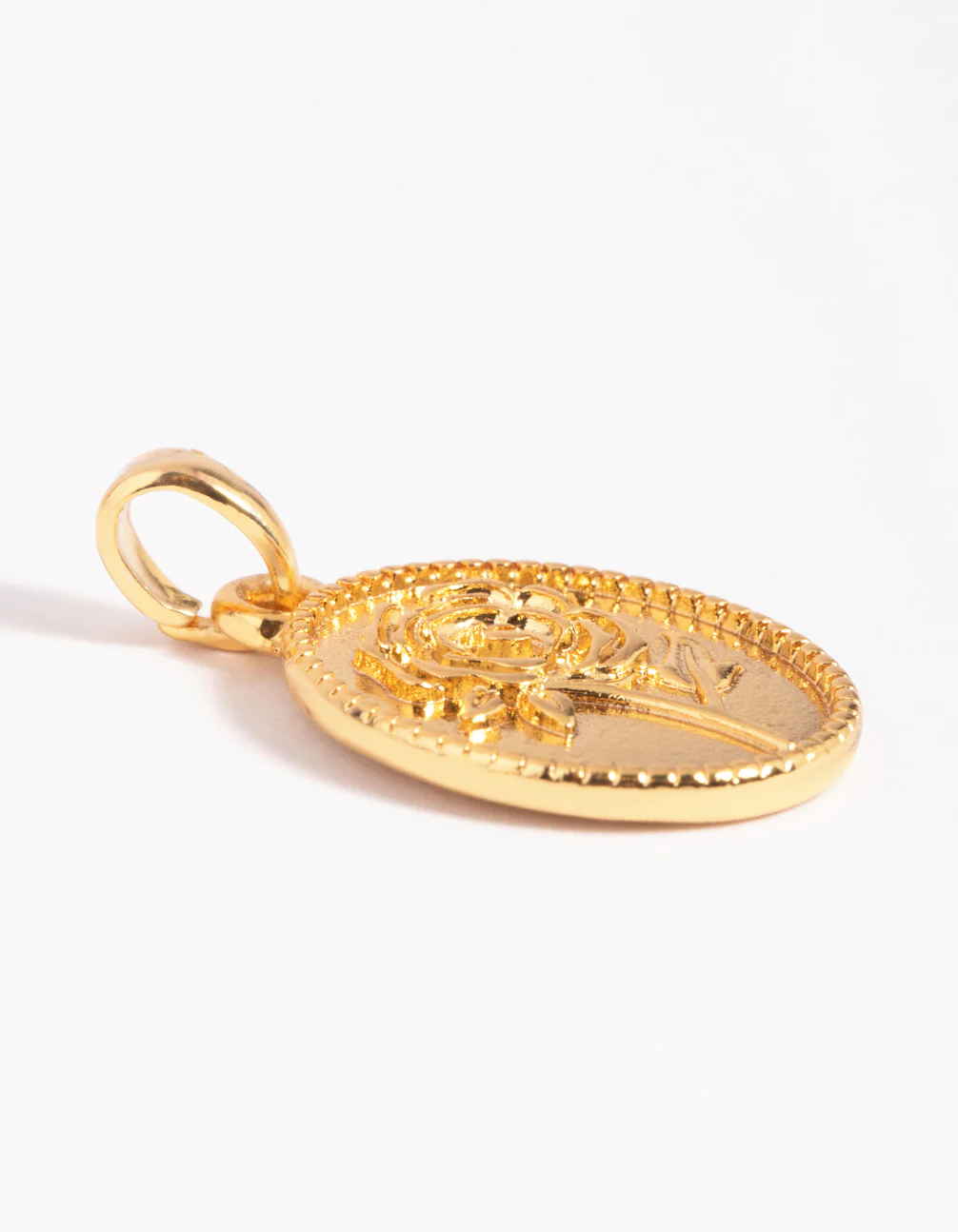 Gold Plated Vintage Flower Charm - Image 2