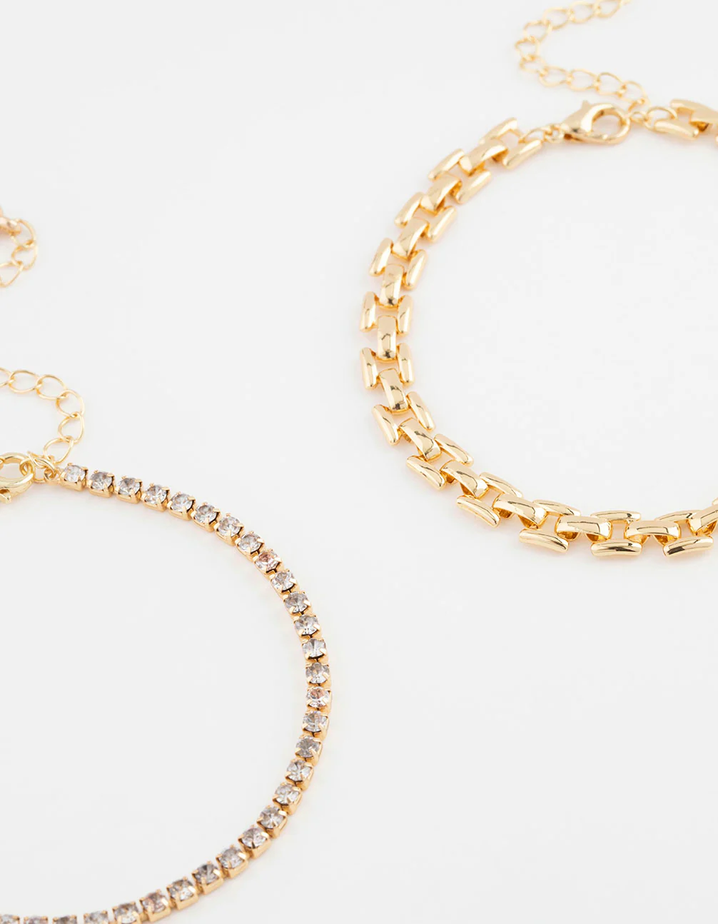 Gold Plated Link Chain & Tennis Bracelet Pack - Image 2