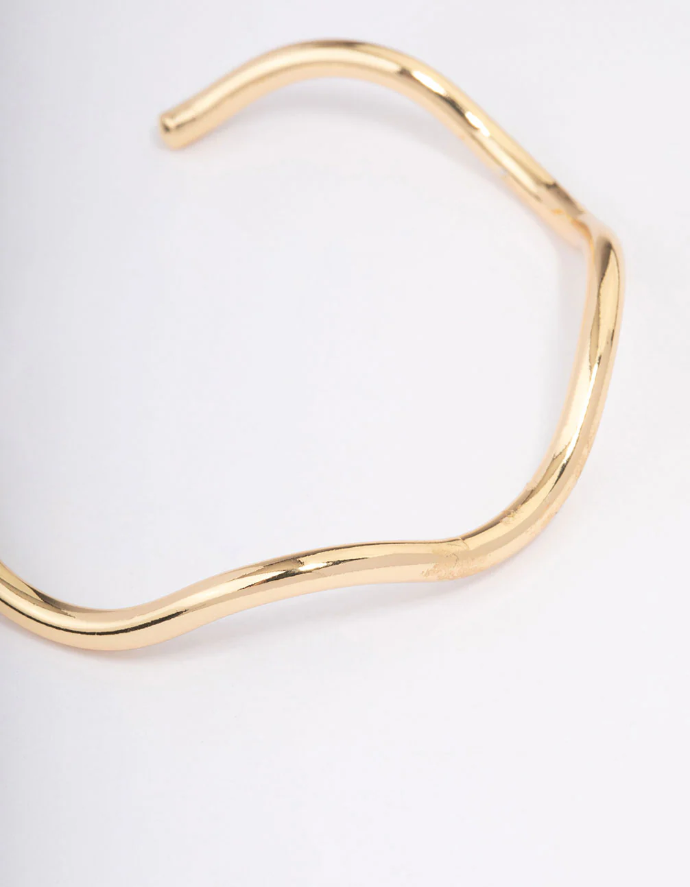 Gold Plated Wavy Wrist Cuff - Image 2