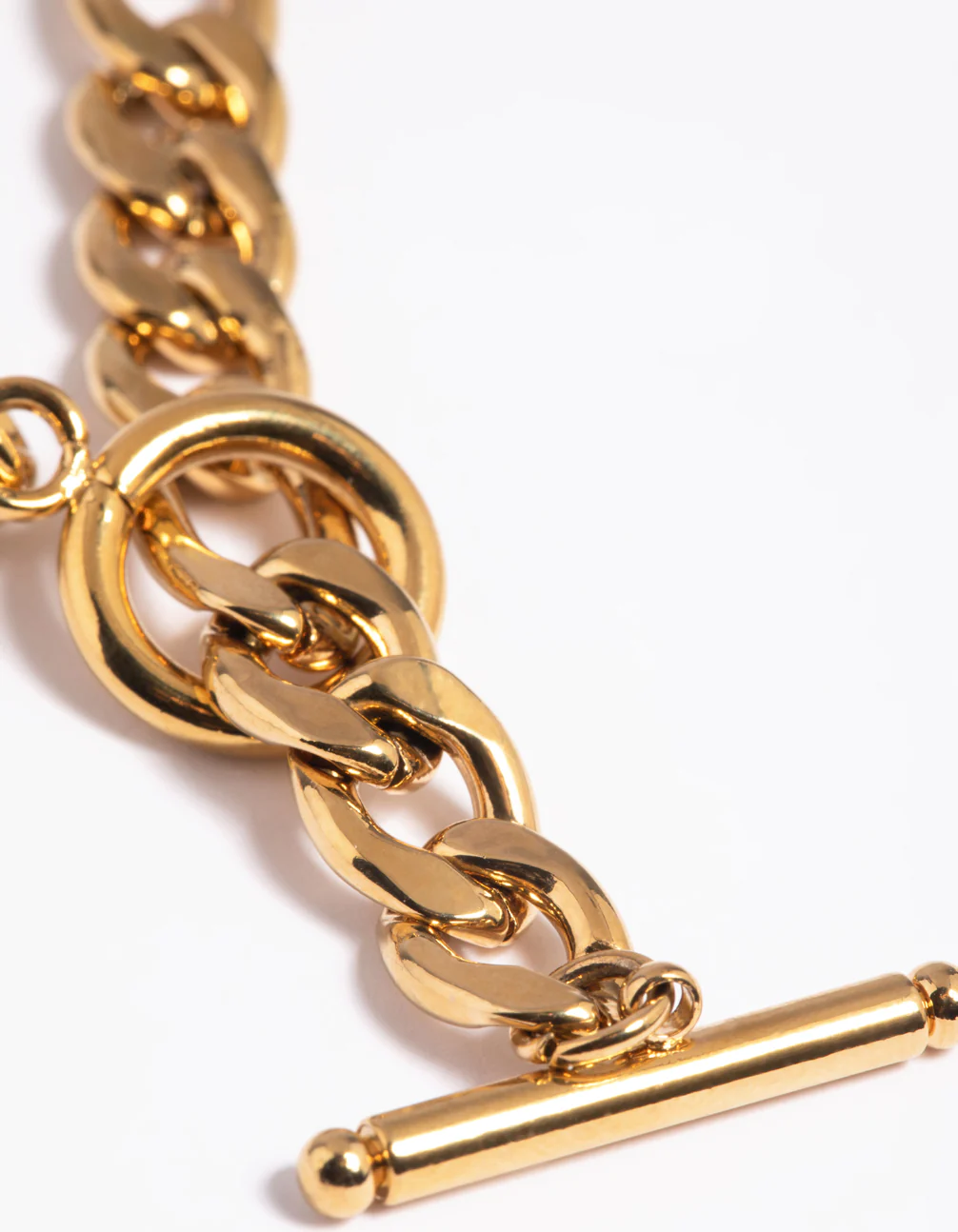 Waterproof Gold Plated Stainless Steel Fob Chain Necklace - Image 3