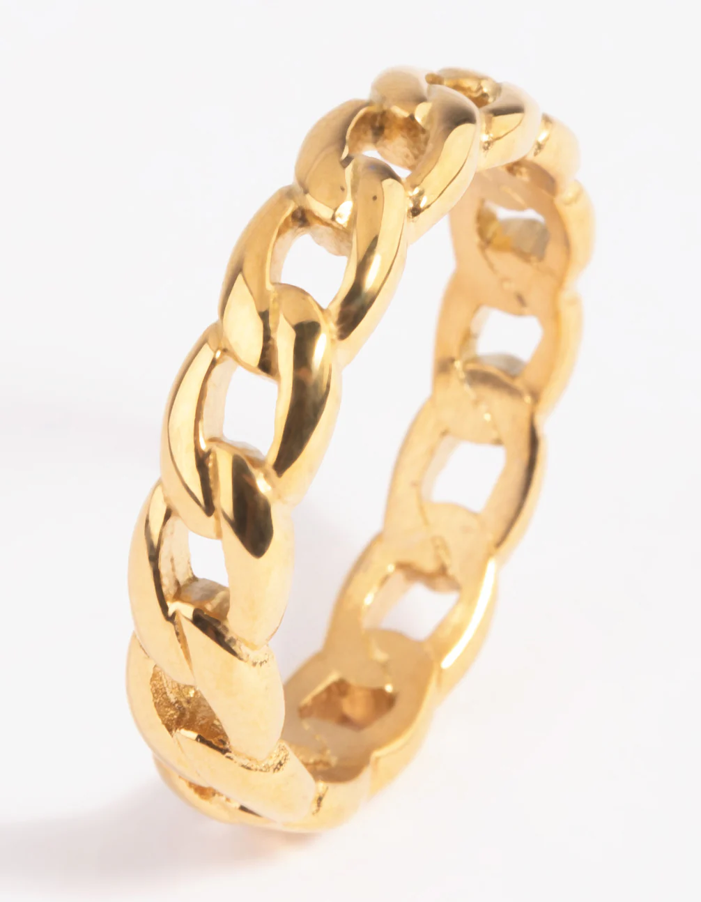 Waterproof Gold Plated Stainless Steel Chain Ring - Image 3