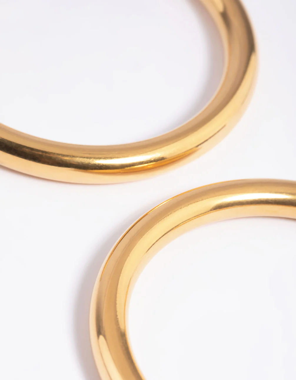 Waterproof Gold Plated Stainless Steel Large Chunky Hoop Earrings - Image 3