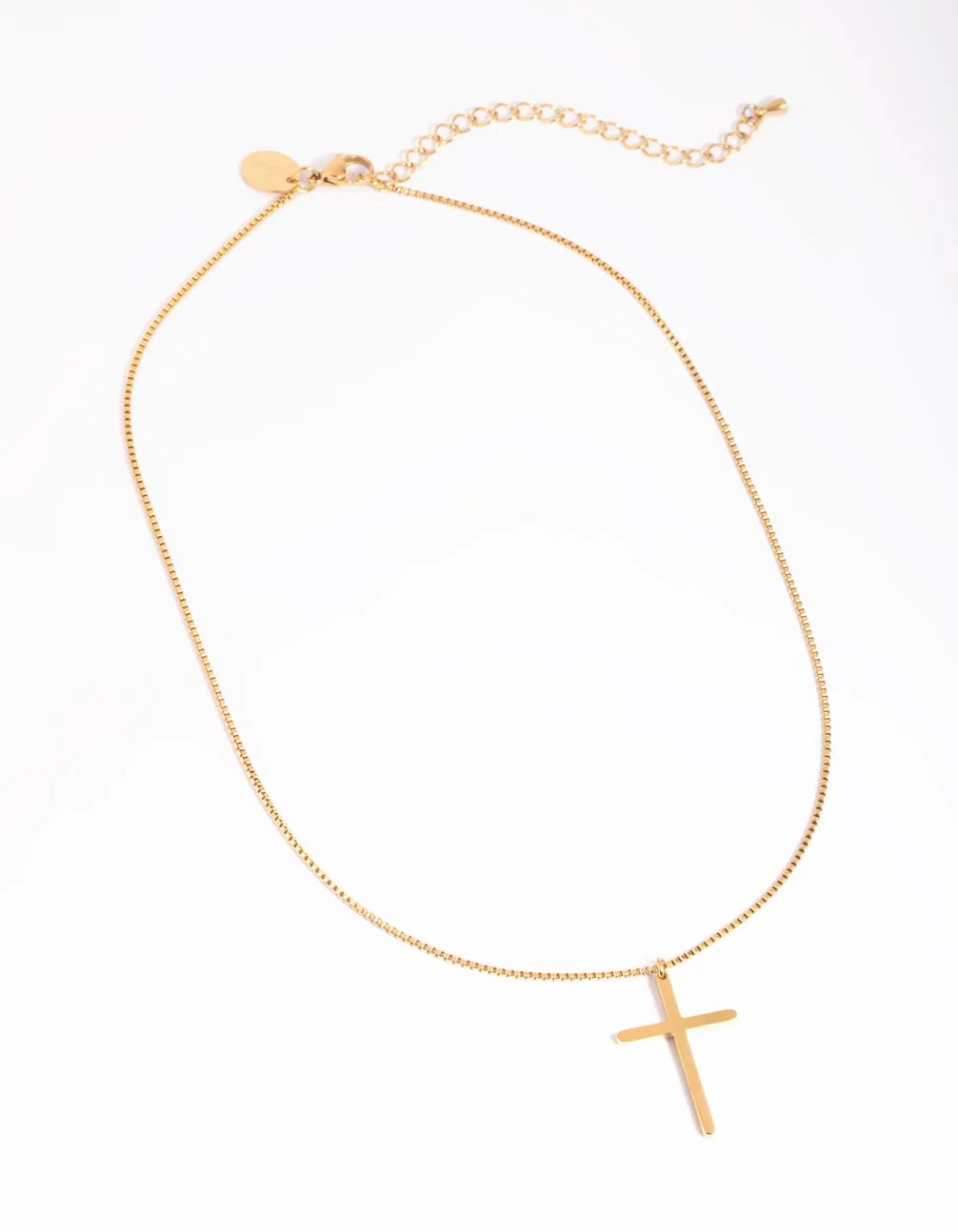 Waterproof Gold Plated Stainless Steel Cross Necklace - Image 2