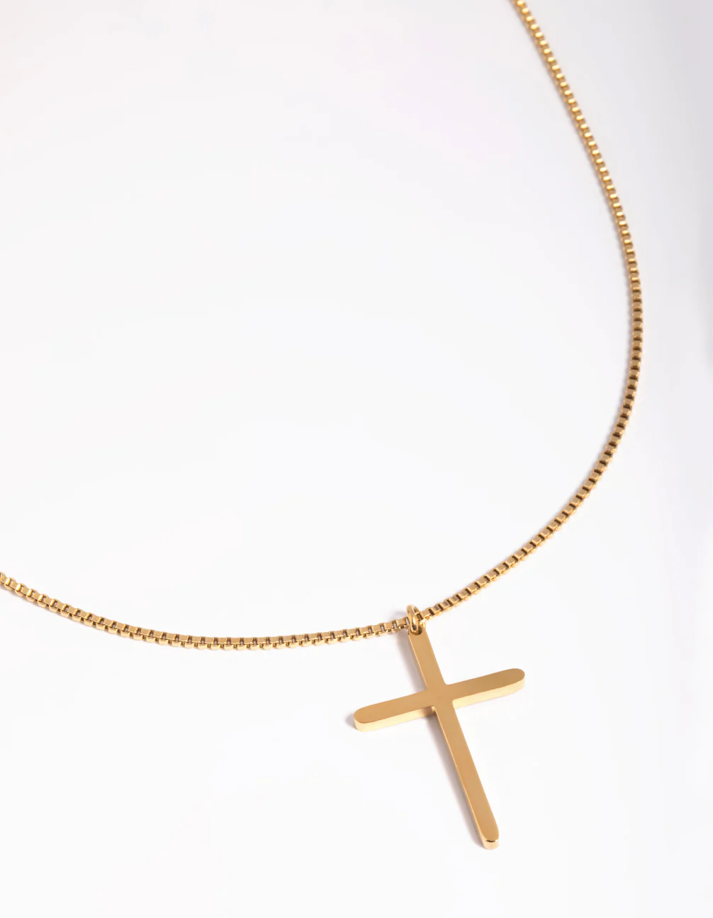Waterproof Gold Plated Stainless Steel Cross Necklace - Image 4