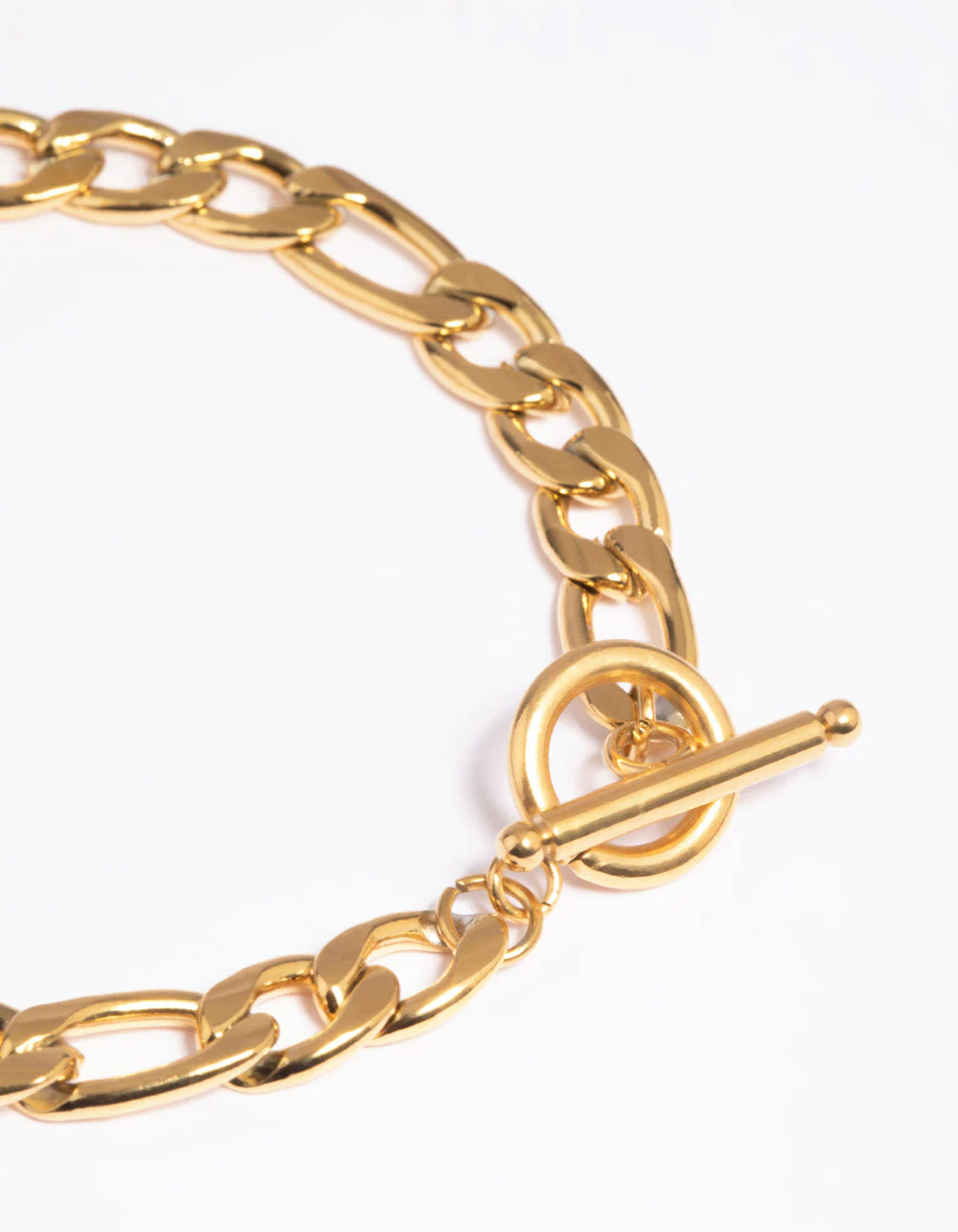 Gold Plated Surgical Steel Figaro Fob Bracelet - Image 3