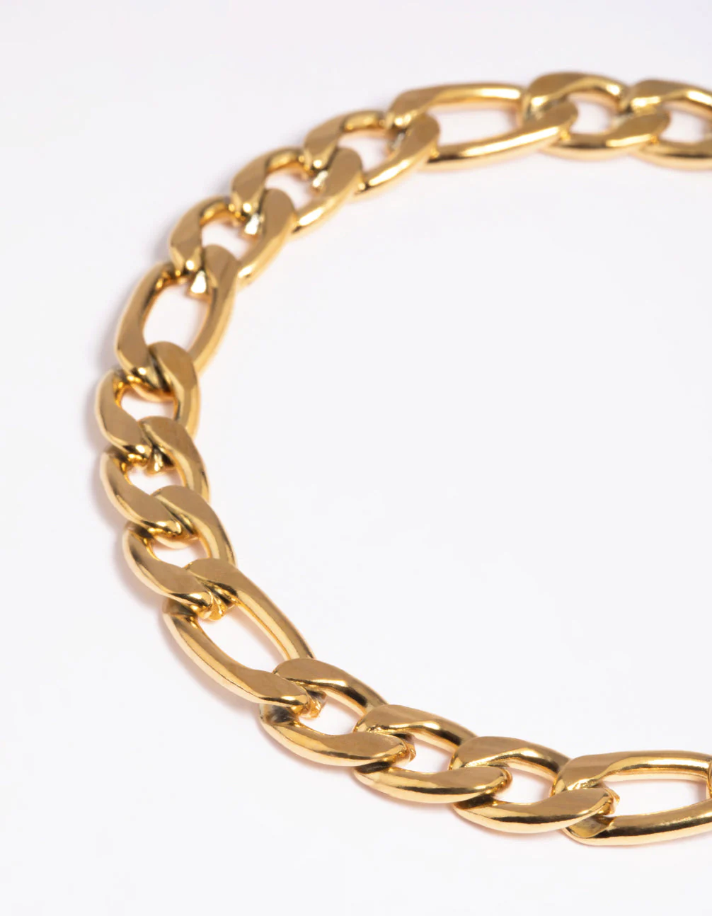 Gold Plated Surgical Steel Figaro Fob Bracelet - Image 4