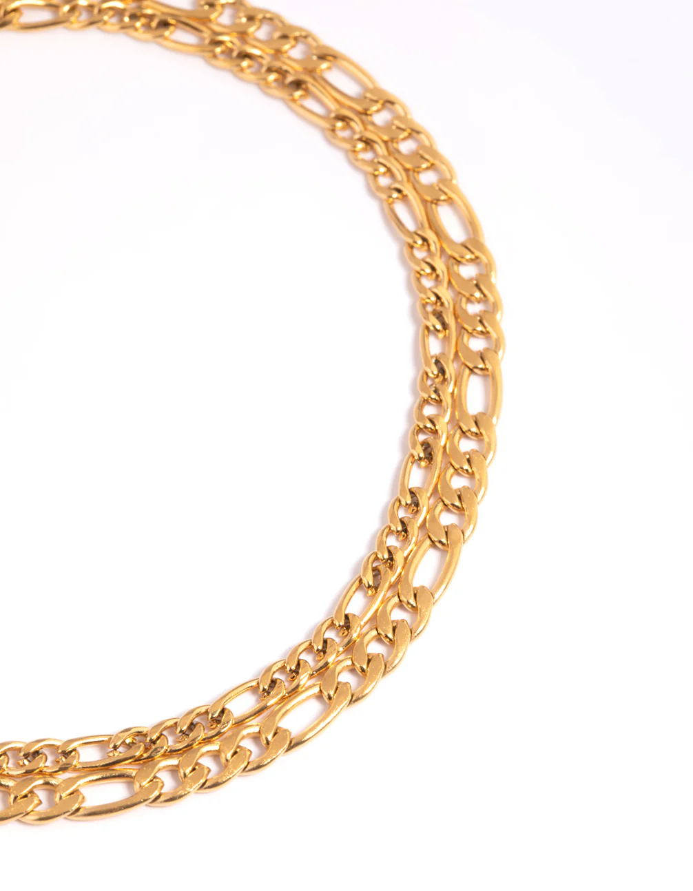 Waterproof Gold Plated Stainless Steel Figaro Chain Anklet - Image 2