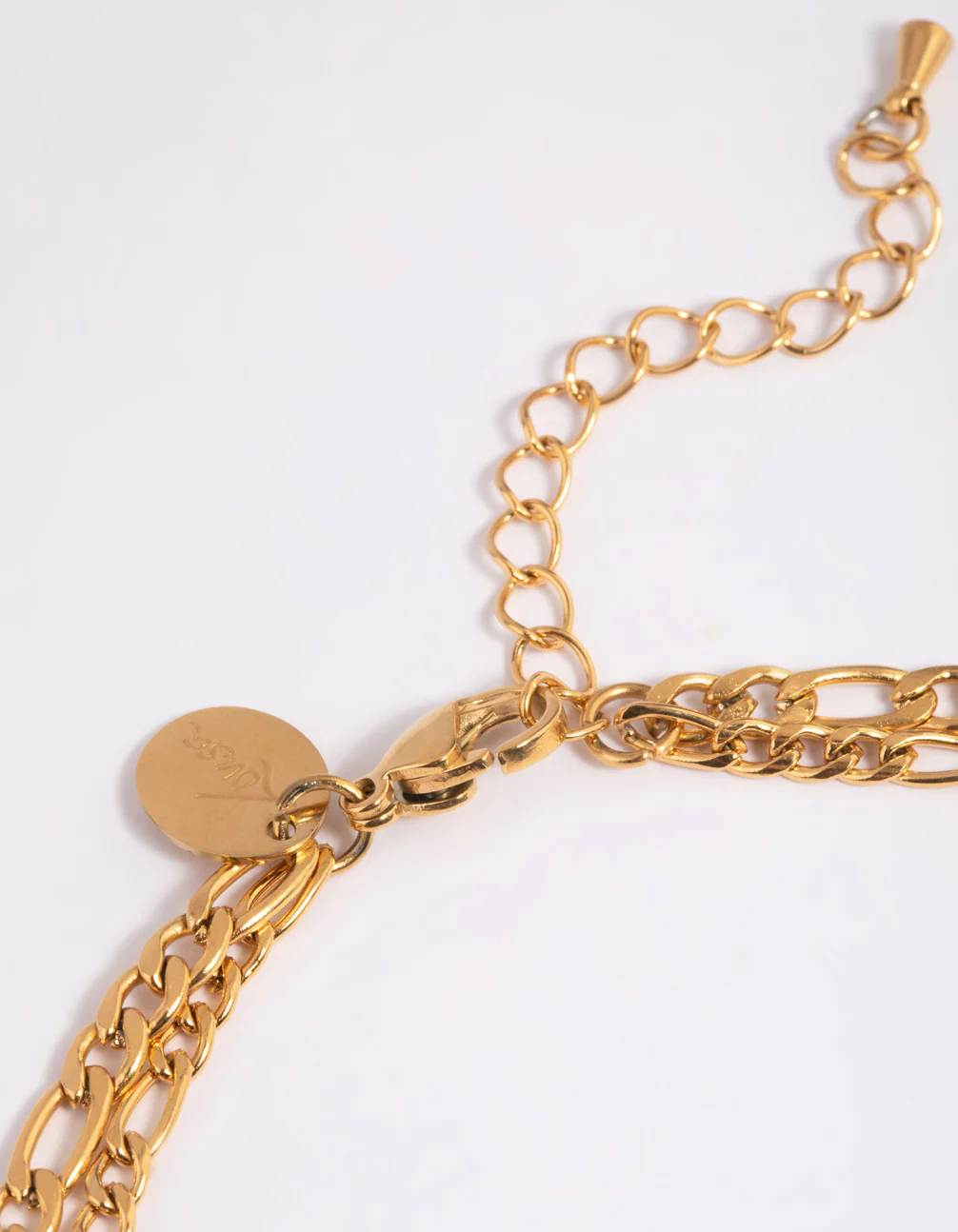 Waterproof Gold Plated Stainless Steel Figaro Chain Anklet - Image 3